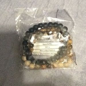 Bracelets black/brown/tan